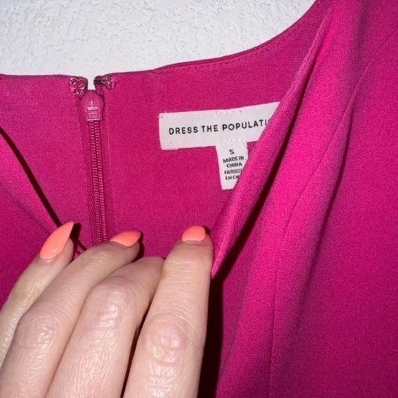 Dress the Population Hot Pink Sloane Midi Dress, Size Small - Picture 9 of 9